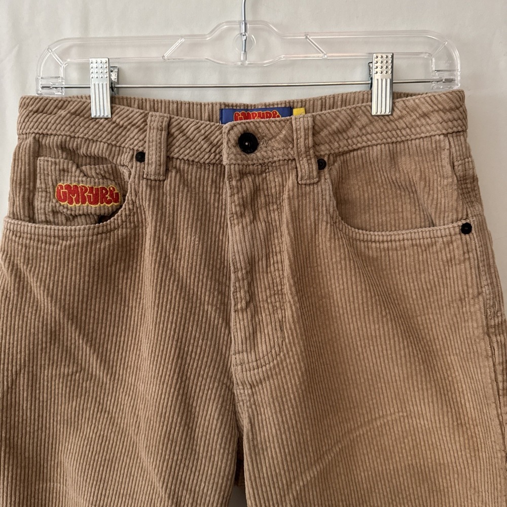 Empyre Corduroy Pants Mens 28 Tan Relaxed Fit Skater Wide Leg Y2K
